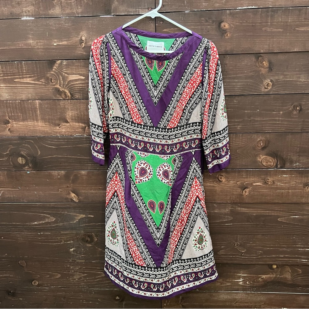 Antik Bantik Purple Silk Dress Size Small